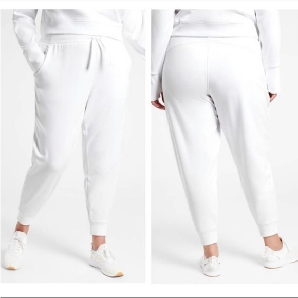 Athleta Pants - Athleta White Triumph Joggers Bright White Size L
